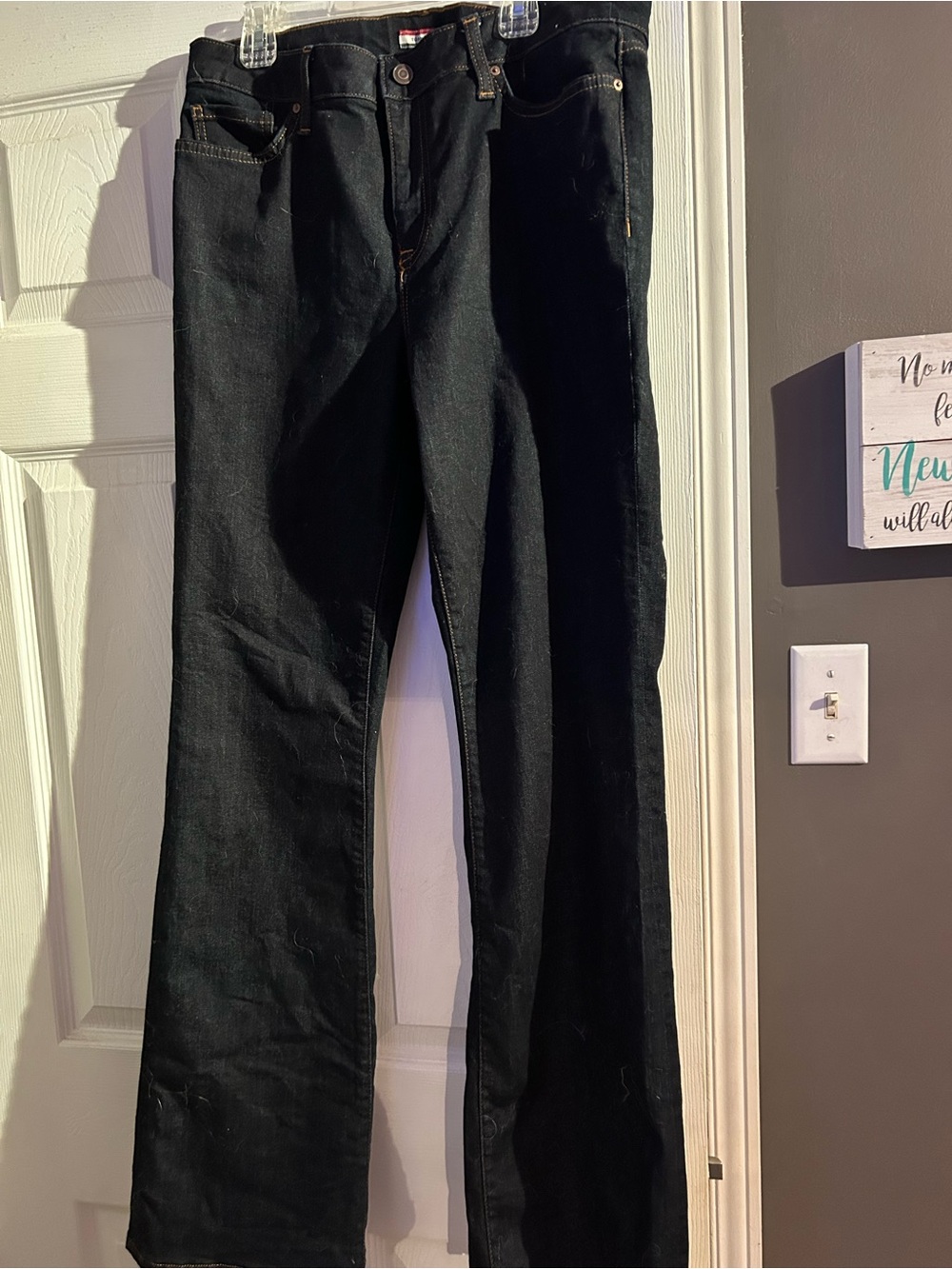 Tommy Hilfiger Black Flared Jeans